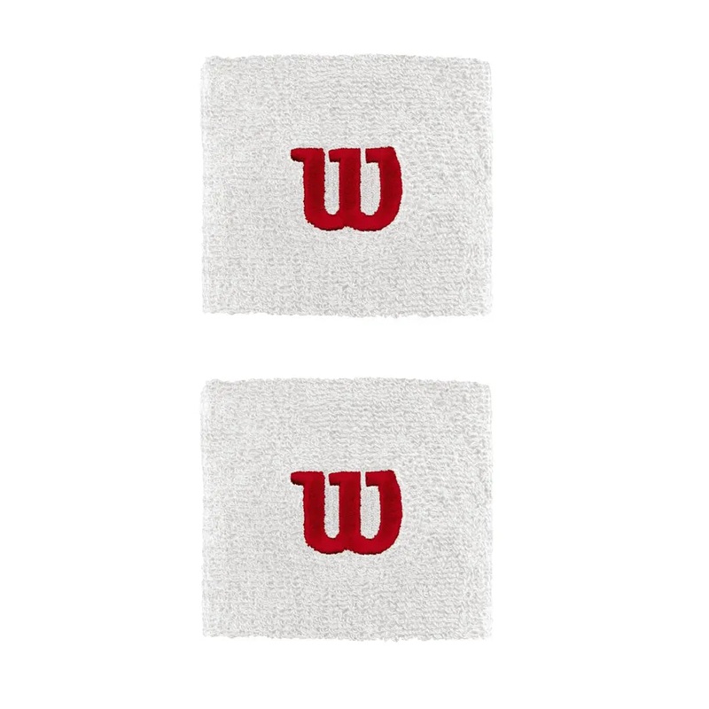 Wilson Wristband - 2 Pack|White & Red Logo