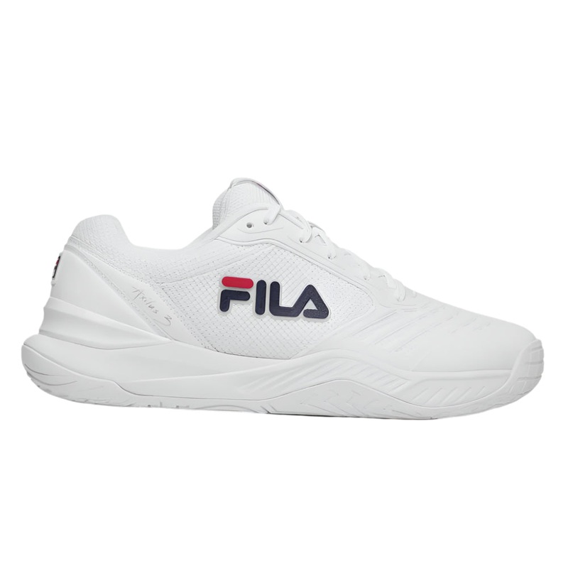 Fila Axilus 3 Men's Tennis Shoe (White/Navy)