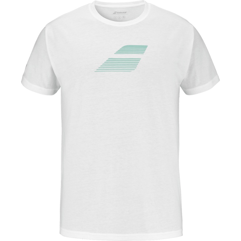 T-shirt Babolat Exercise Big Flag Tee Blanc 2025