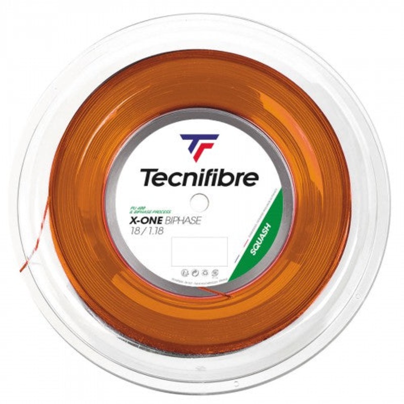 Tecnifibre X-One Biphase 18/1.18 Squash String Reel (Orange)