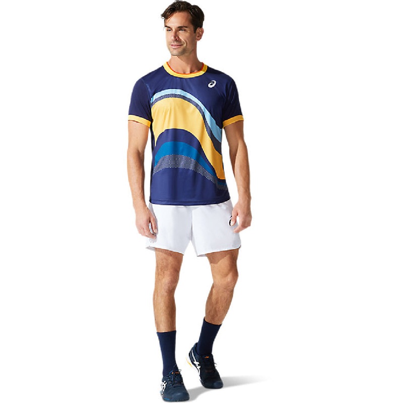 Asics MATCH GRAPHIC TEE BLUE T-Shirt