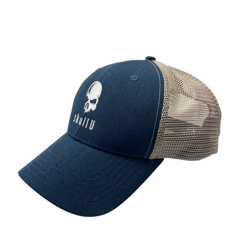 SkullU Trucker Hat|Grey Denim|Blue Denim