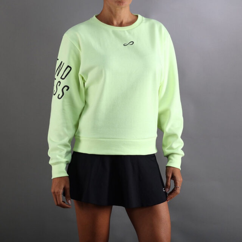Swell Sweatshirt Women - Neon Yellow, Dark Blue