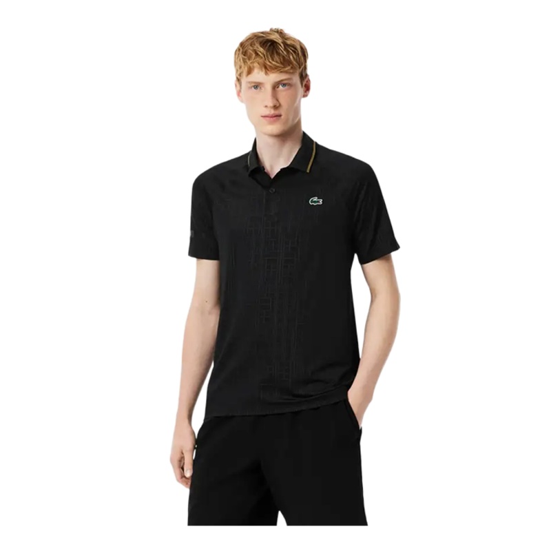 Polo Lacoste x Novak Djokovic Negro 2025