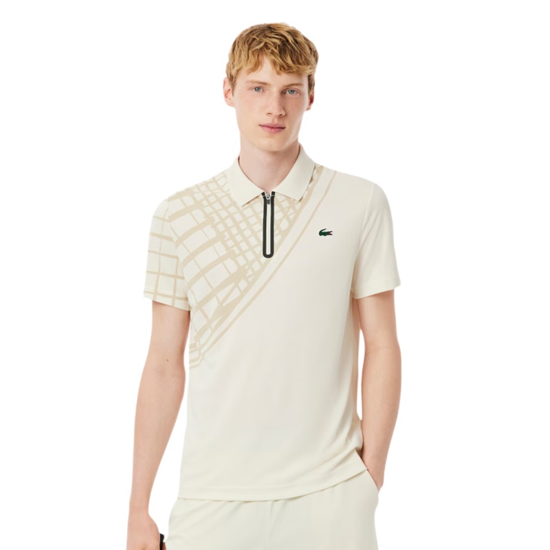 Polo Lacoste Ultra Dry Blanco Roto 2025