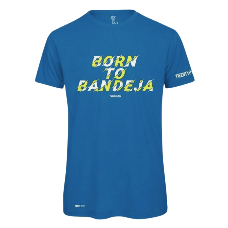T-shirt TBT - Padel Wear Born to Bandeja Coton Bleu