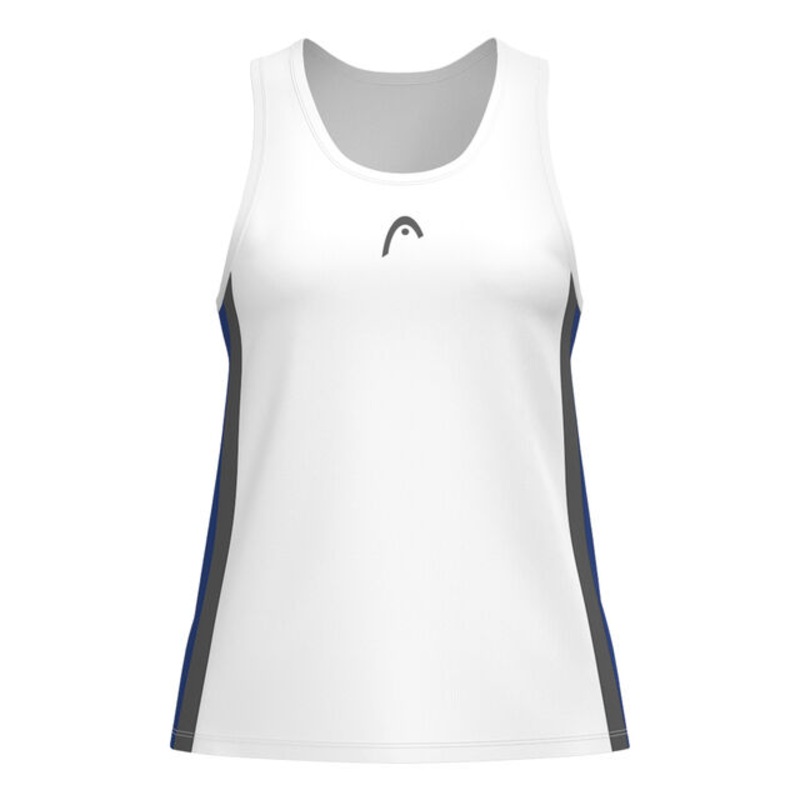 Club 25 Tech Tank Top Women - White, Dark Blue