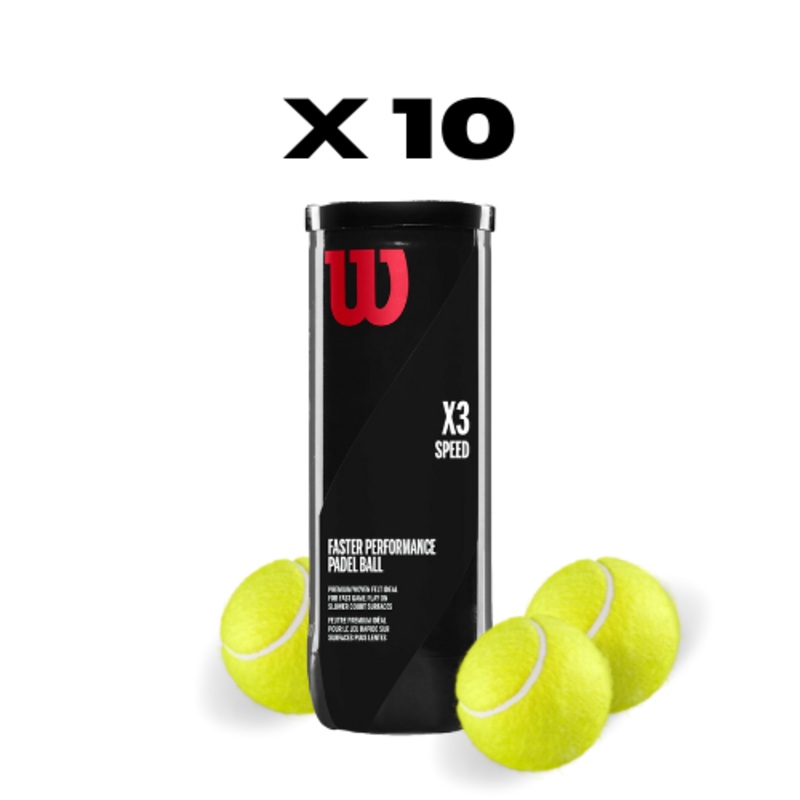 10 cans Of Wilson Speed Padel Balls