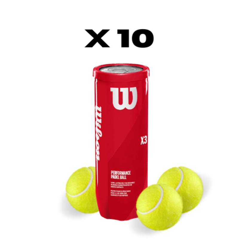 10 cans Of Wilson X3 Padel Balls