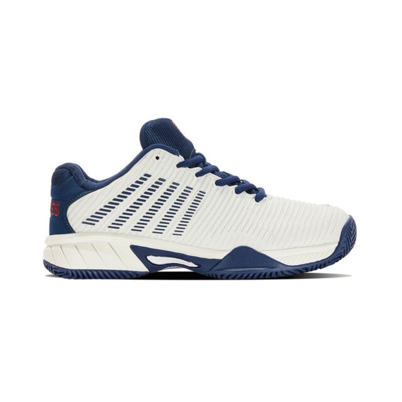 Hypercourt Express 2 Clay Court Shoe Kids - White, Dark Blue