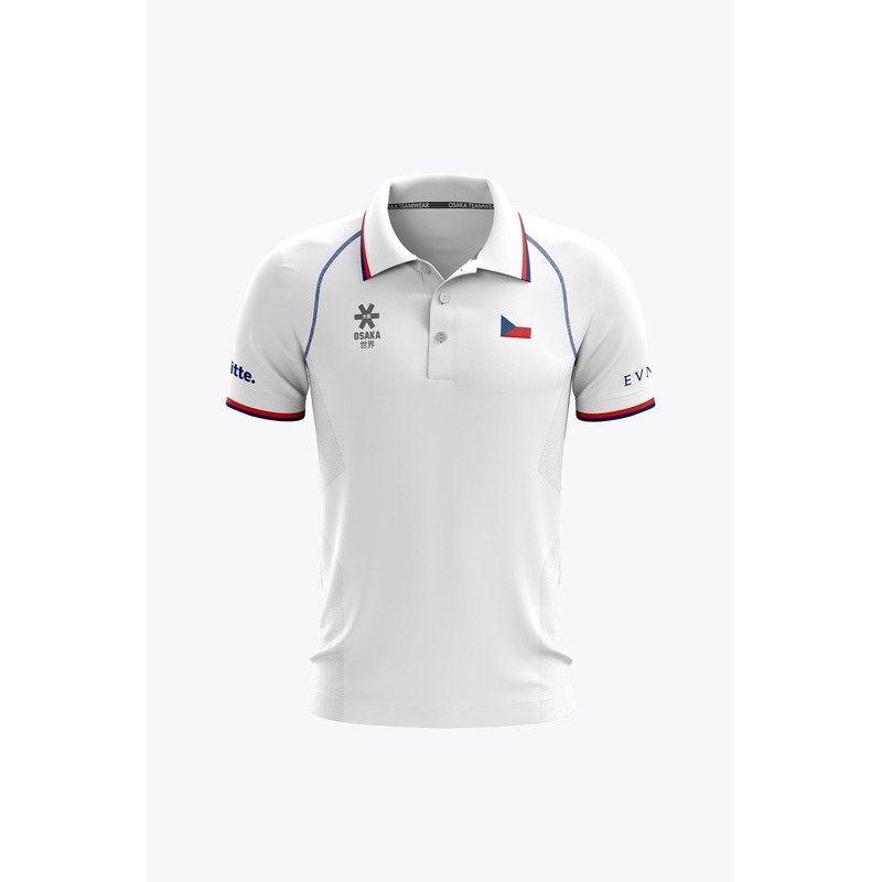Official Czech Republic Men Polo Jersey | White