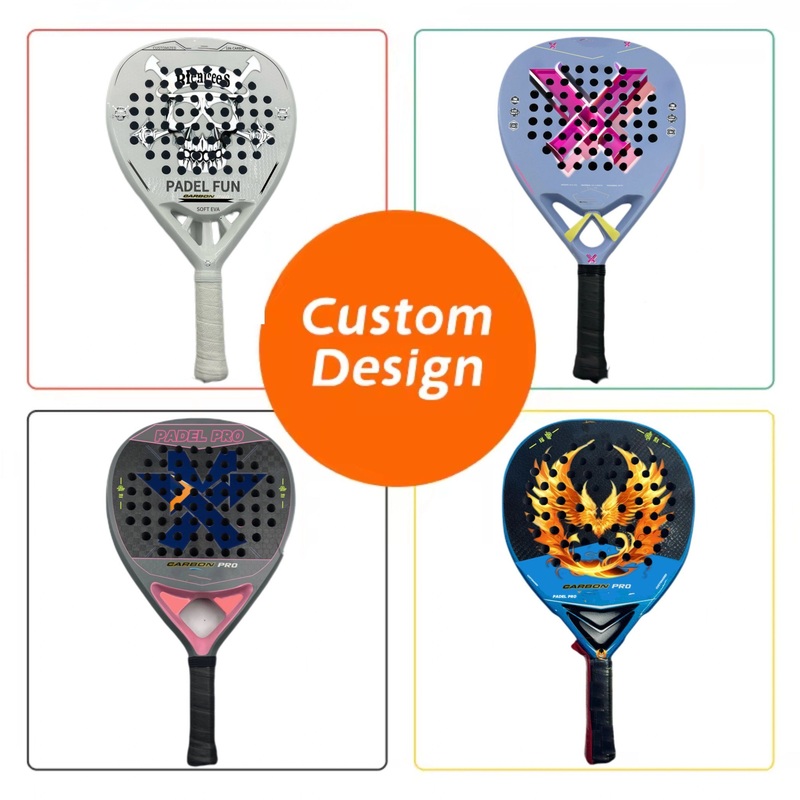 Anxspin New Beginner Fiberglass Pink Custom Logo Padel Racket Paddleball Racquet Beach Tennis Racket