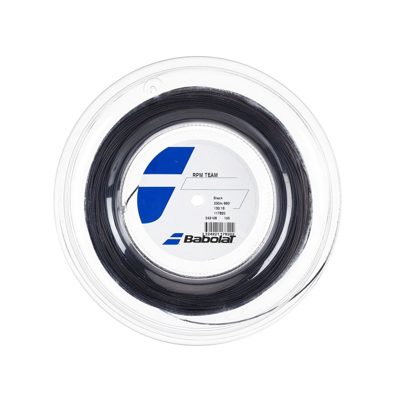 Babolat RPM Team 16/1.30 Tennis String Reel (Black)