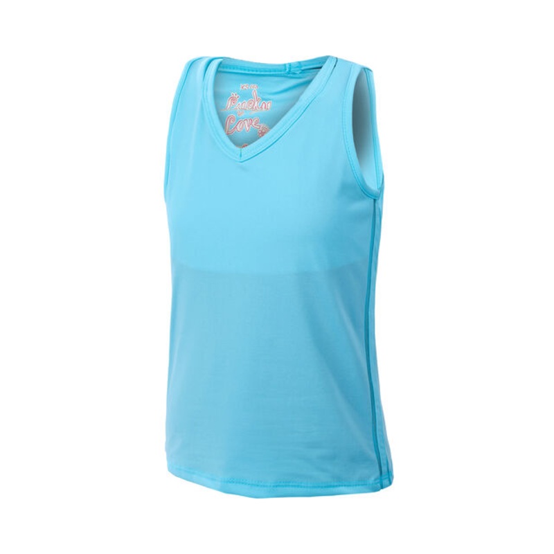 V-Neck Cutout Tank Top Girls - Light Blue