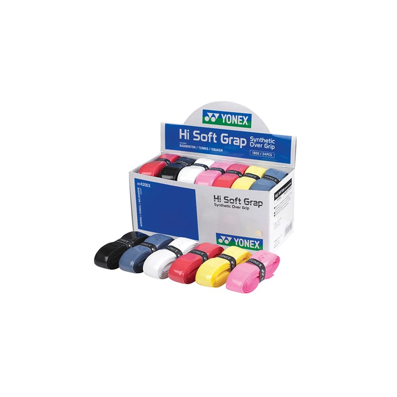 Yonex Hi Soft Grap (24 Wraps)|Assorted|White|Black