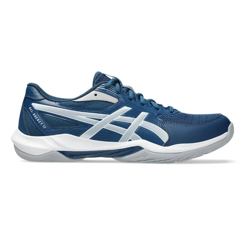 Asics Gel Rocket 12 Wide Men's Indoor Court Shoe (Mako Blue/Piedmont Grey)