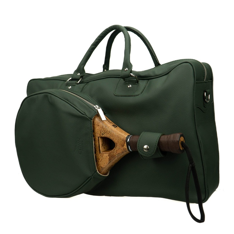 CORK VINTAGE LEATHER BAG|Black|Green