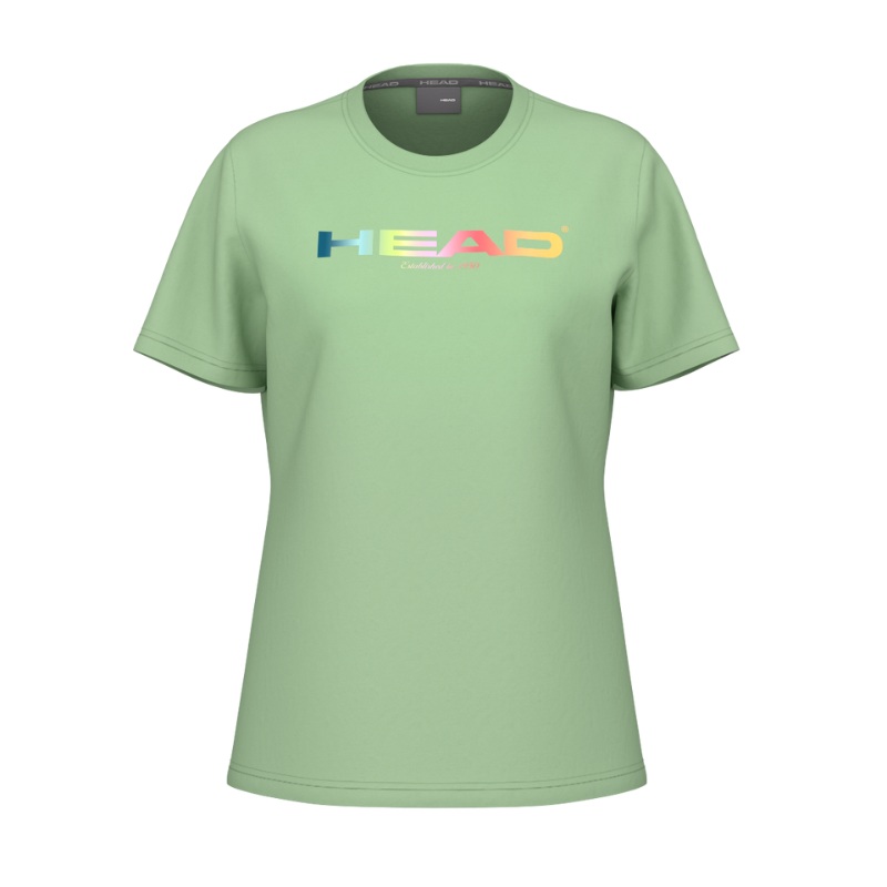 T-shirt Head Rainbow Vert Femme