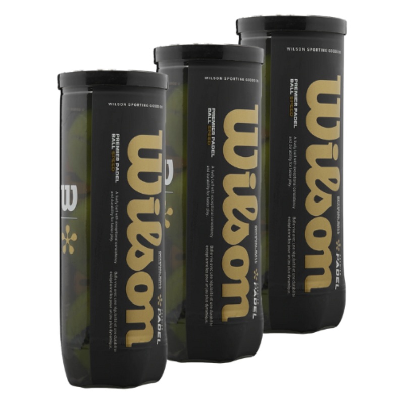 3 cans of Wilson Premier Padel Speed balls