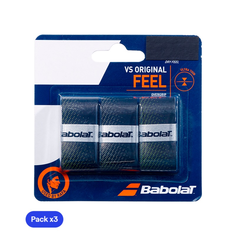Overgrips Babolat VS Original Liso Negro/Amarillo (Pack x3)