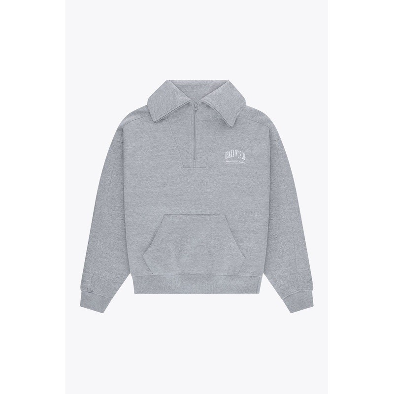 Osaka Women Half Zip Sweater | Heather Grey
