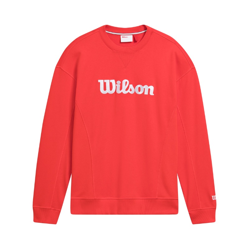 Pull Wilson Team Crewneck Script Rouge