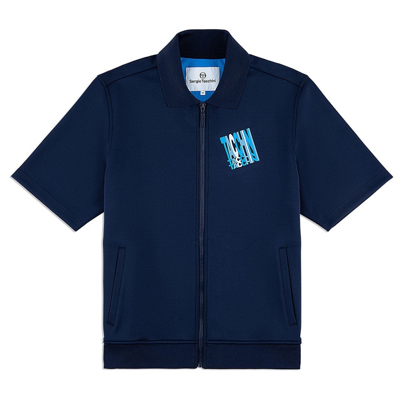Sergio Tacchini Urso Short Sleeve Track Jacket - Maritime Blue
