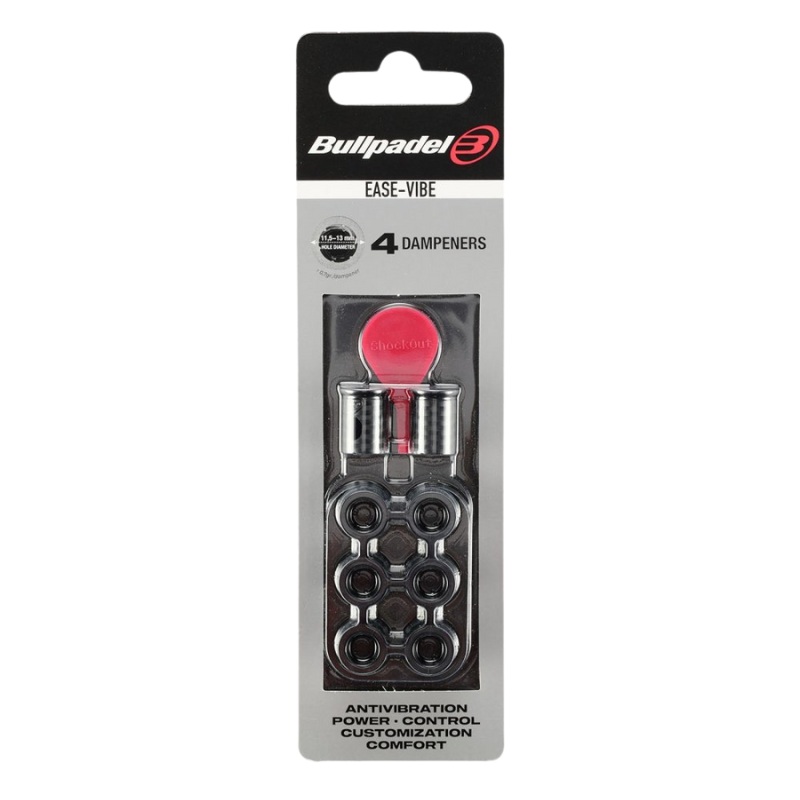 Antivibrateurs Bullpadel  Ease Vibe x4 Noir