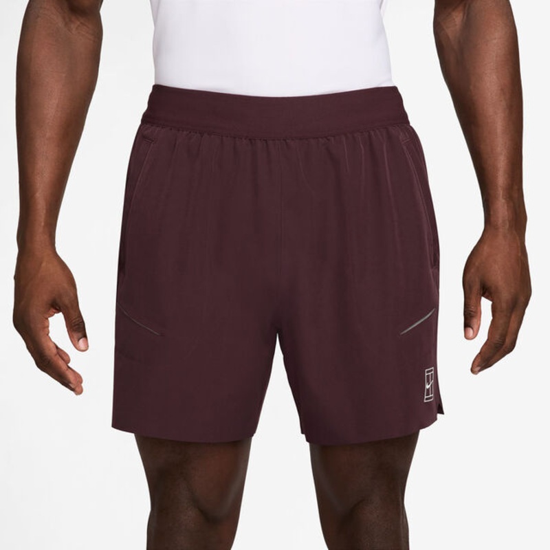 Court Dri-Fit Advantage 6in Shorts Men - Dark Red, White