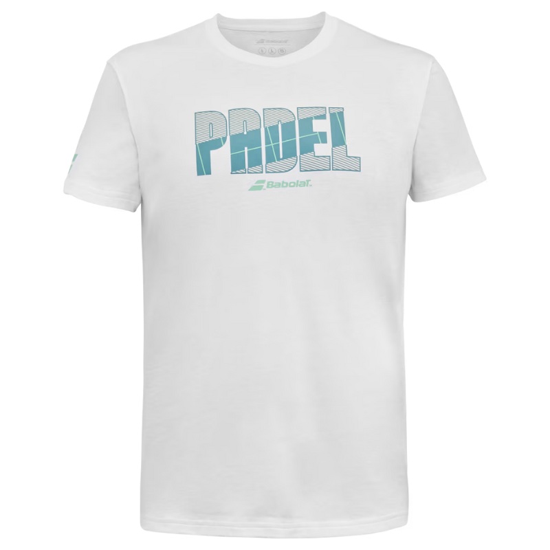 T-shirt Babolat Padel Cotton Tee Blanc 2024