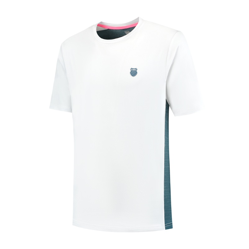 T-shirt K-Swiss Hypercourt Mix Crew Blanc