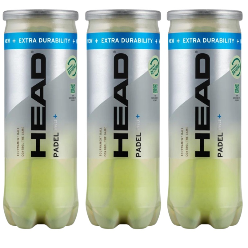 Tripack de 3 balles de padel Head Padel Pro+