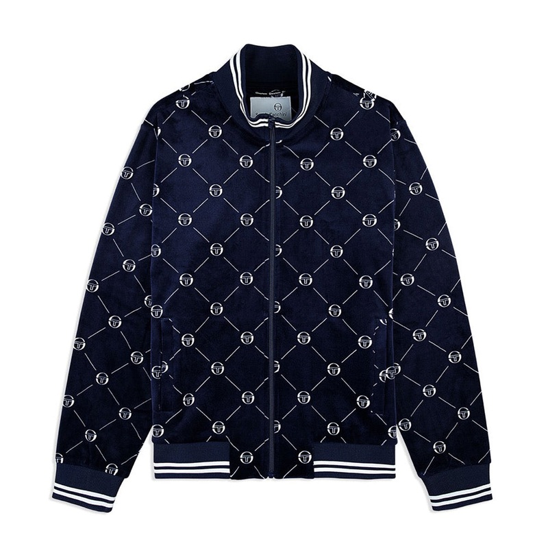 Sergio Tacchini Cosimo Velour Track Jacket - Maritime Blue