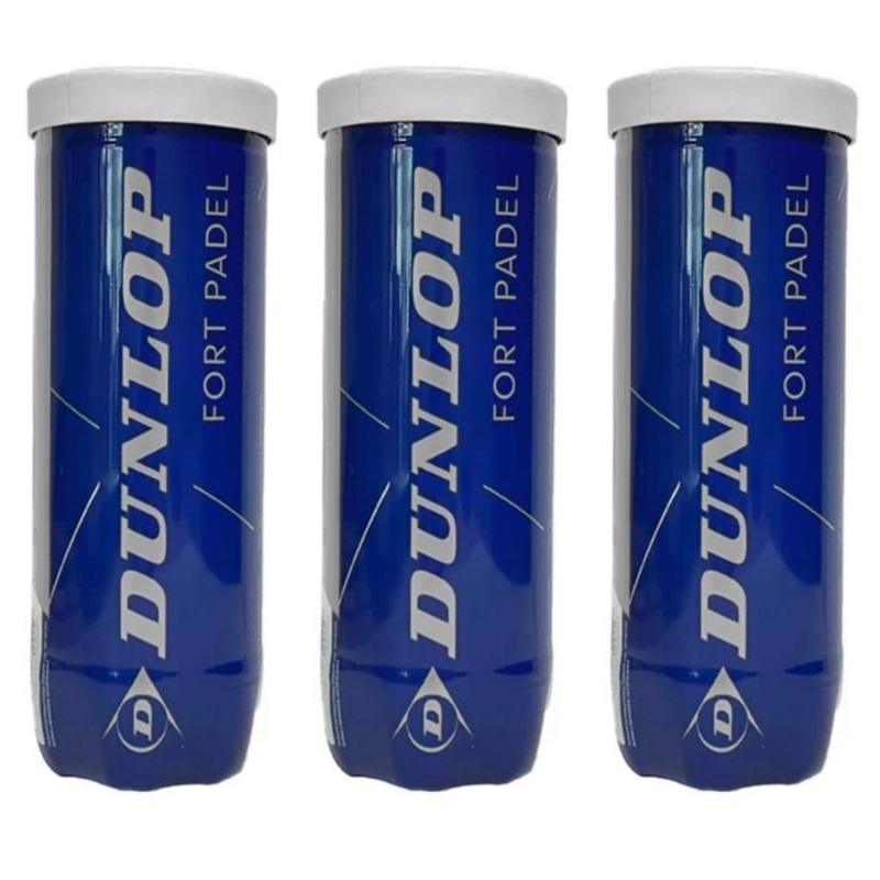 Tripack de 3 balles de padel Dunlop Fort Padel