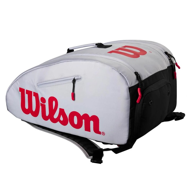 Wilson Super Tour Pickleball Bag (Grey/Black/Red)