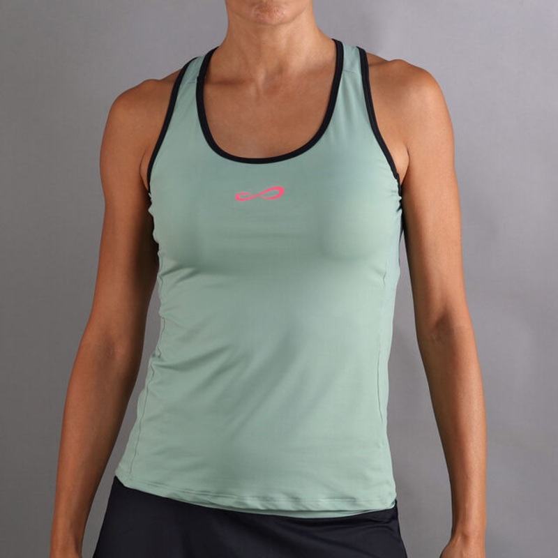 Mile Tank Top Women - Green, Dark Blue