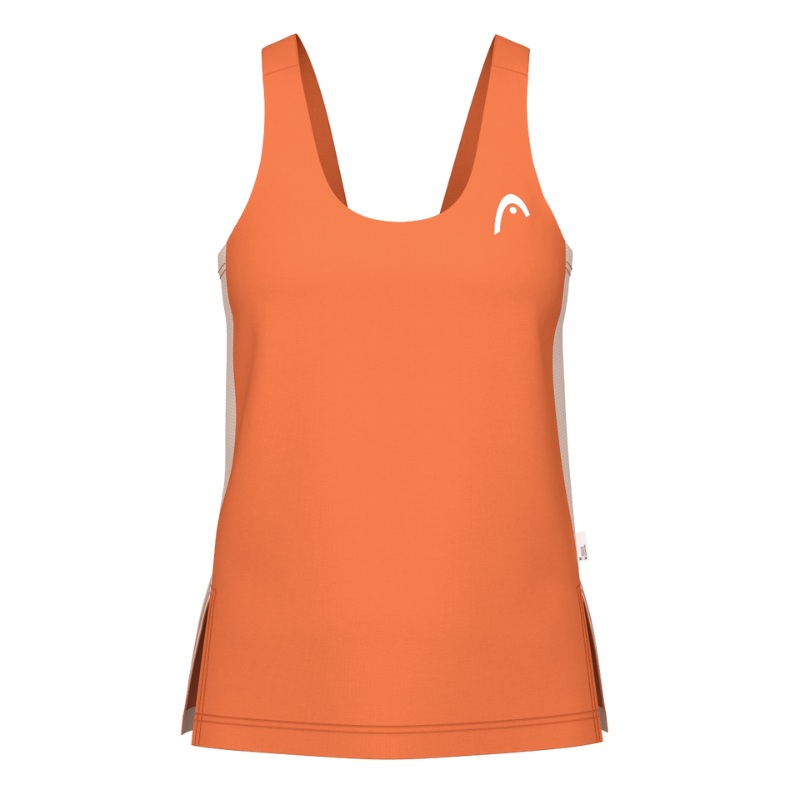 Dbardeur Head Spirit Tank Top Orange Femme