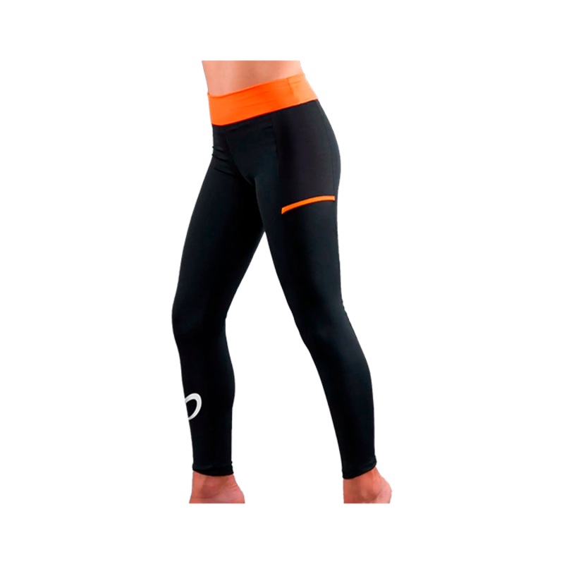 Mallas Endless Cross Pocket Negro Junior Naranja