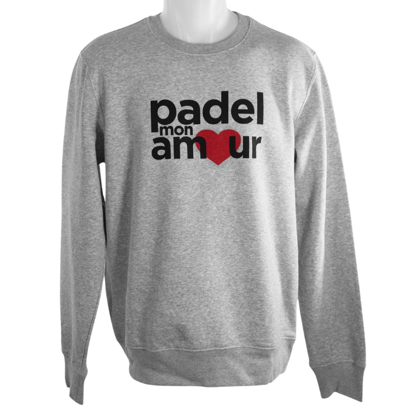 Pull col rond Padel Mon Amour Gris