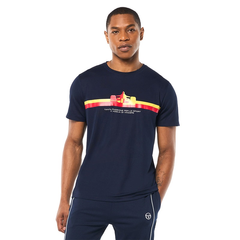 Sergio Tacchini Macchina T - Shirt - Maritime Blue-