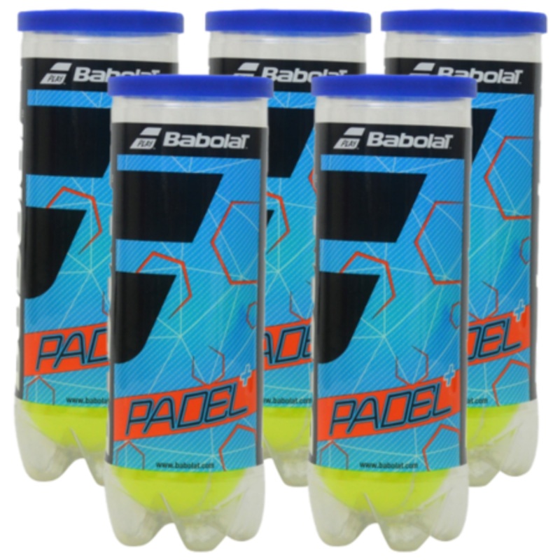 5 cans of Babolat Padel+ Padel Balls