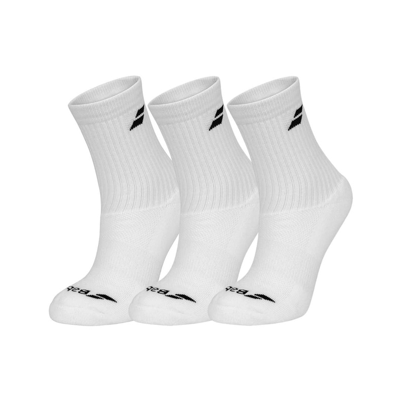 Babolat White Socks (Pack of 3 Pairs)