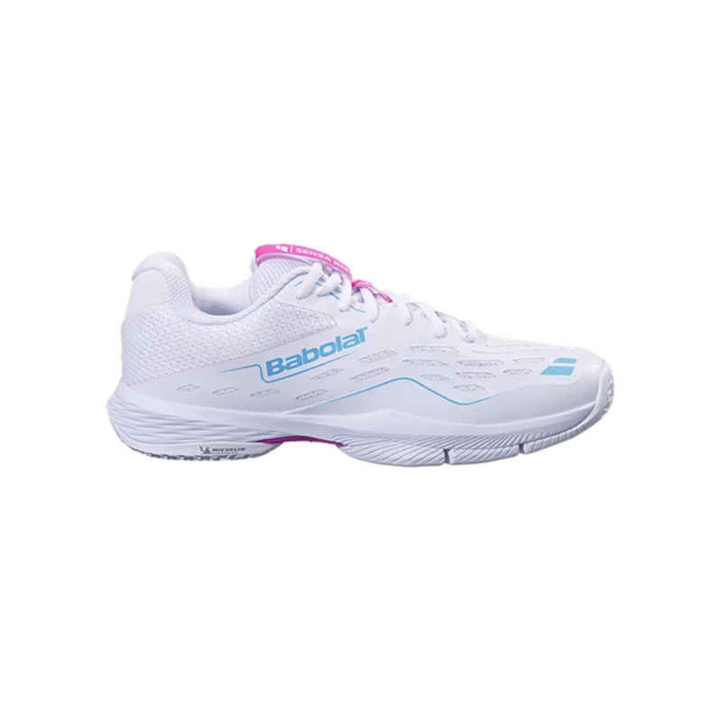 Zapatillas Babolat Sensa Rise Women White/Rhodamine Red 2025
