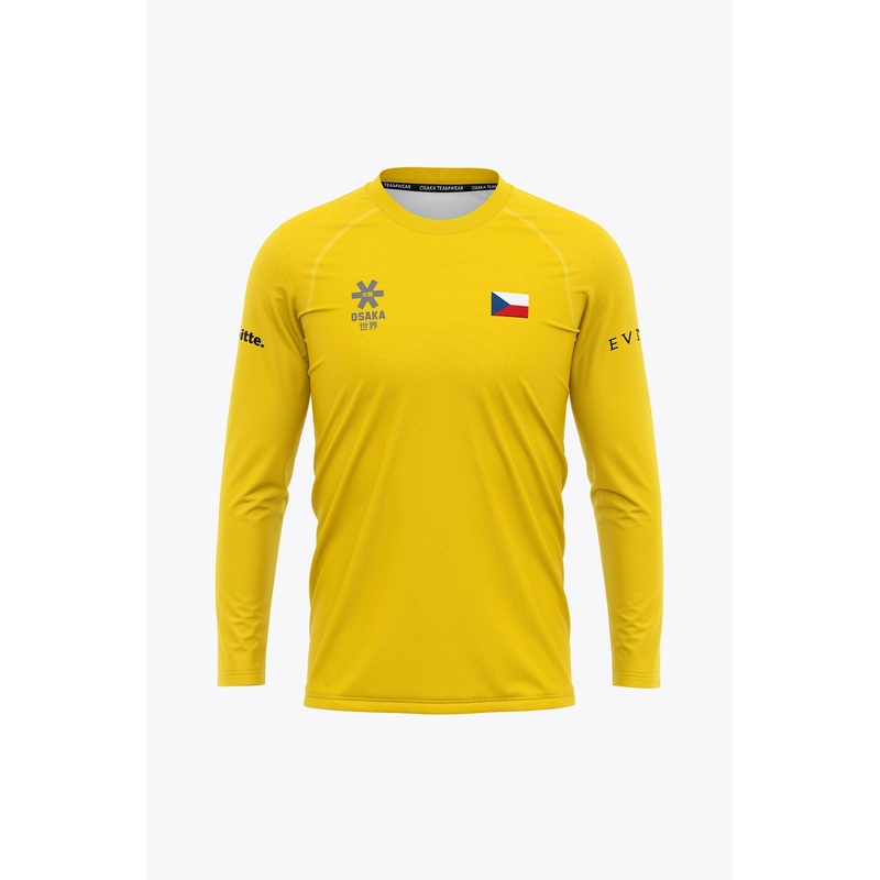 Official Czech Republic Goal Keeper Tee Long Sleeve | Yellow