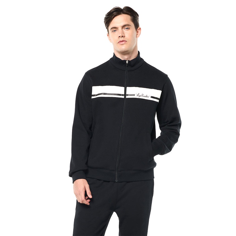 Sergio Tacchini Cursivo Track Jacket - Black Beauty
