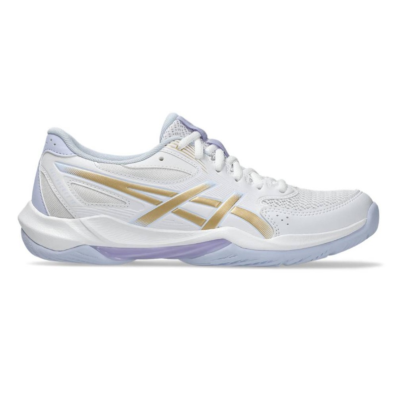 Asics Gel Rocket 12 Women's Indoor Court Shoe (White/Champagne)