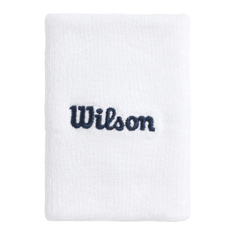 Poignets ponge Wilson Wide Terry Blanc x2