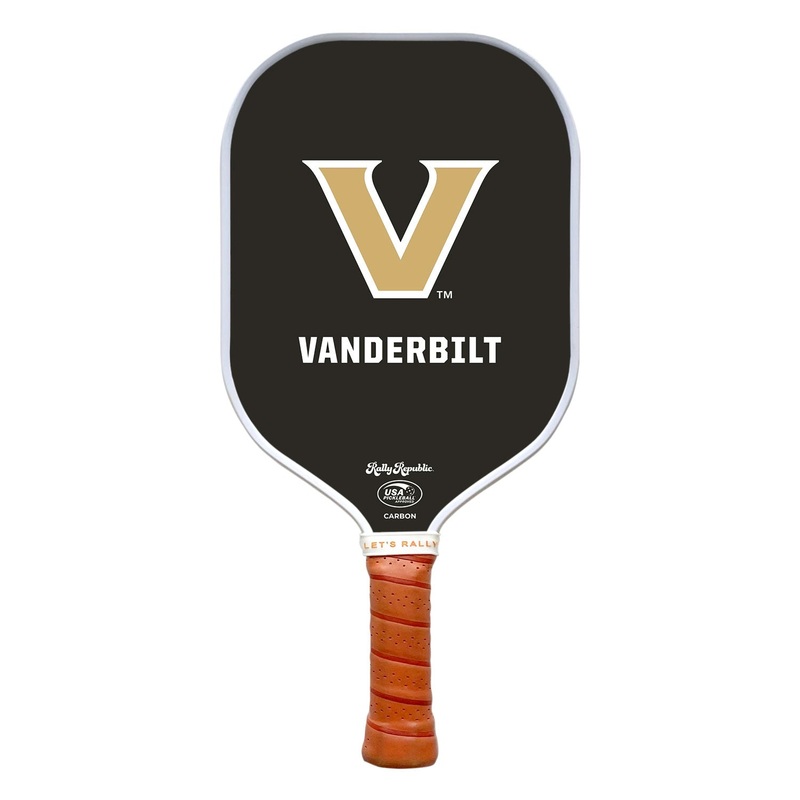 Rally Republic PIckleball Paddle - Vanderbilt Commodores Black Lockup