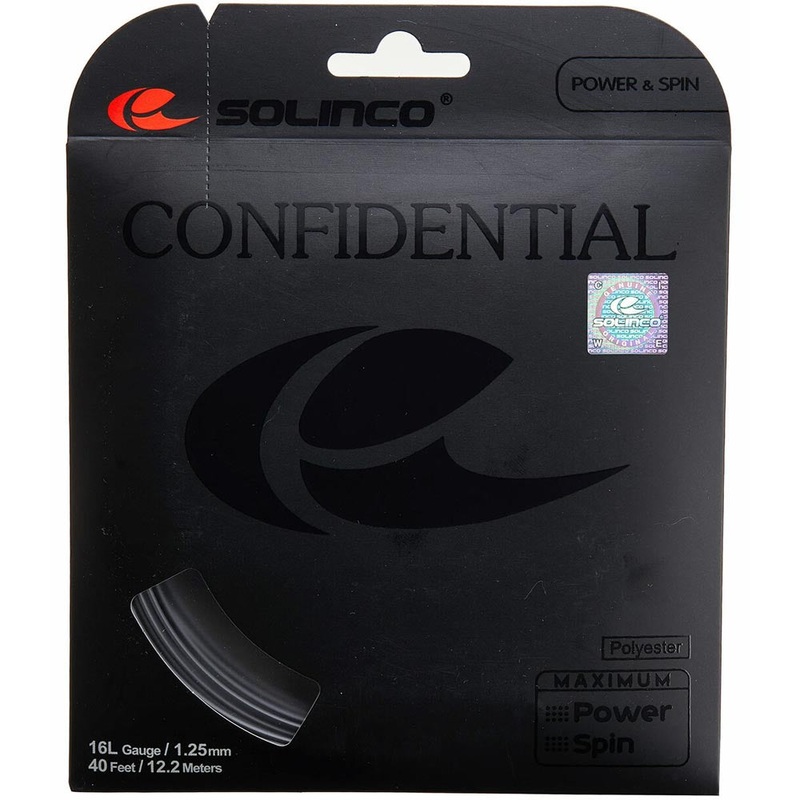Solinco Confidential 16L/1.25 Tennis String (Grey)