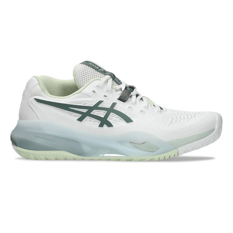 Asics Gel Resolution X Wide Women's Tennis Shoe (White/Monument Blue)